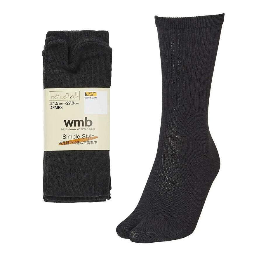 ストレッチフィットソックス 指付き4足組