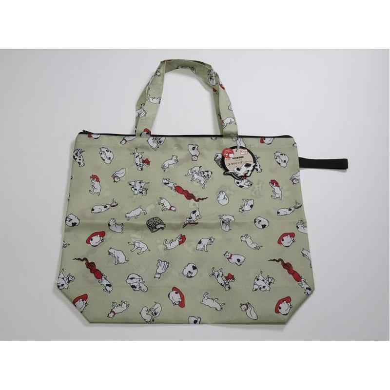 CanDo、エコバッグ ファスナー付き 猫柄商品画像