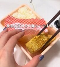 同棲カップルの彼女が作る【ほったらかし鮭弁当】詰め方に悩む「鮭の切り身」をきれいに収めたお弁当が素敵