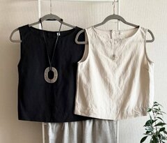 【60代マダム】ユニクロのノースリーブが主役の「夏コーデ」が素敵！着まわし力の高さに「さっそく買いにいきます」の声