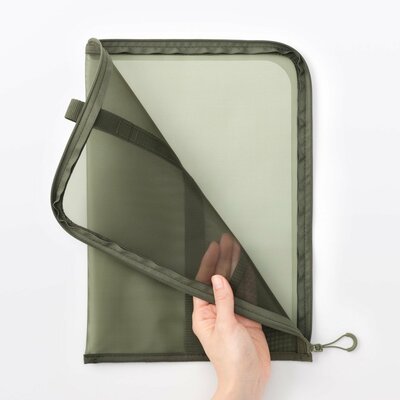 無印良品 ナイロンメッシュ　縦型書類ケース・仕切り付、商品画像