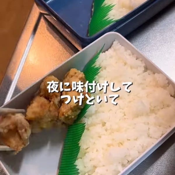 【唐揚げ弁当】ウインナーや卵焼きなど定番おかずがぎゅっと詰まったお弁当に「絶対美味しいやつ」の声