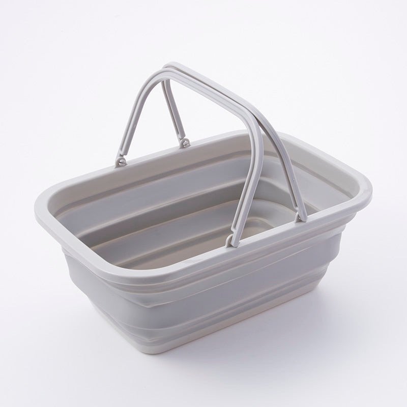 出所：ダイソー公式　折りたたみソフトバスケット（グレー）