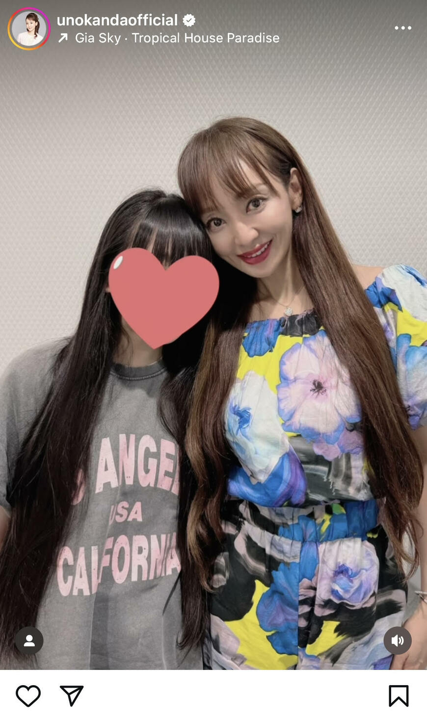 出所：神田うののInstagram（＠unokandaofficial）参照日：2025年7月25日