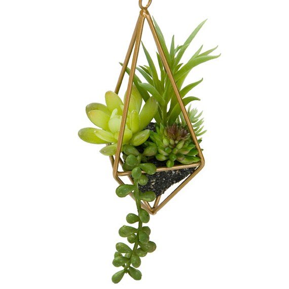 出所：ニトリ公式通販ニトリネット フェイクグリーン ハンギングテラリウム スチールフレーム(多肉 HA31248)