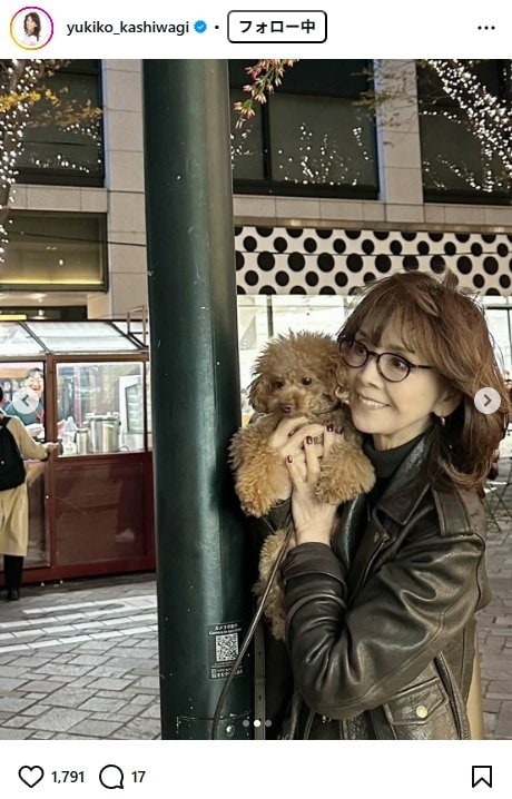 出所：柏木由紀子のInstagram（＠yukiko_kashiwagi）　参照日：2025年12月5日