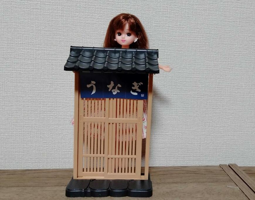 筆者撮影（セリア、ミニチュア 玄関扉＆のれん）