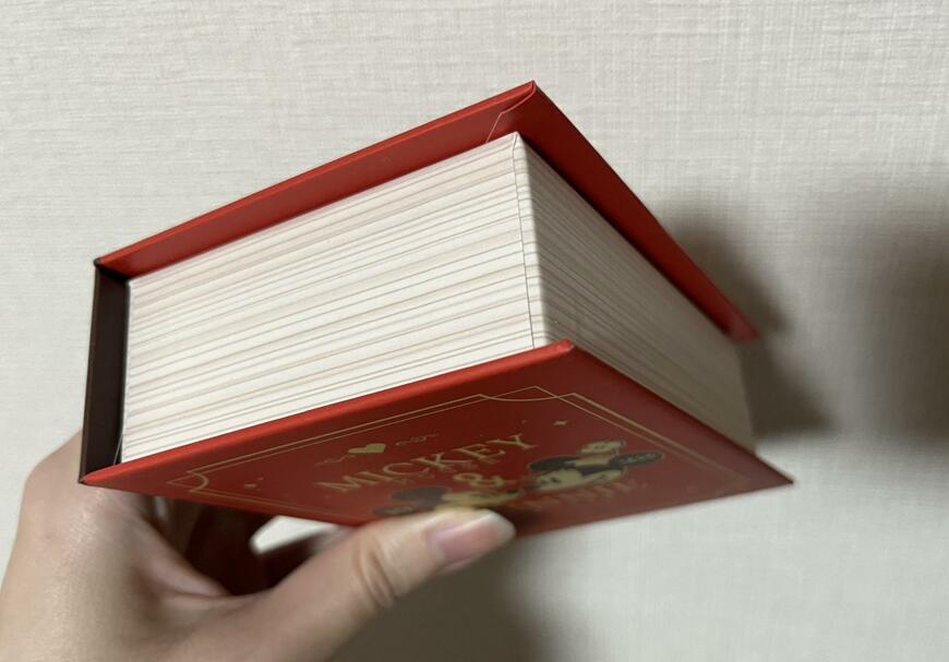 筆者撮影（セリア、ヴィンテージ風ブック型BOX/ミッキー＆ミニー）