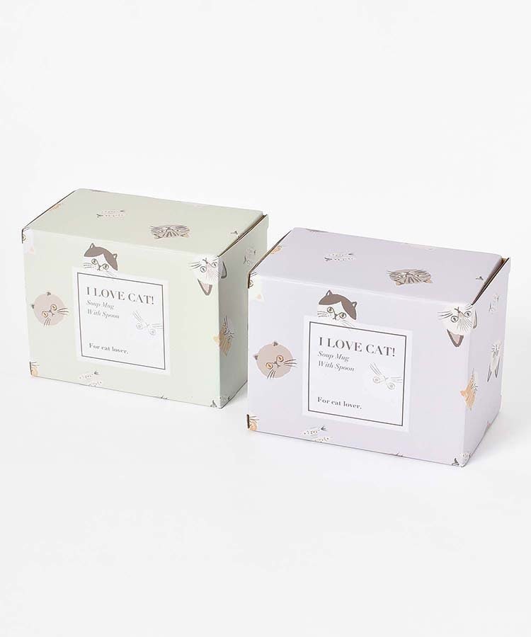 出所:Bleu Bleuet(ブルーブルーエ)公式サイト アイラブキャットスプーン付きスープマグ