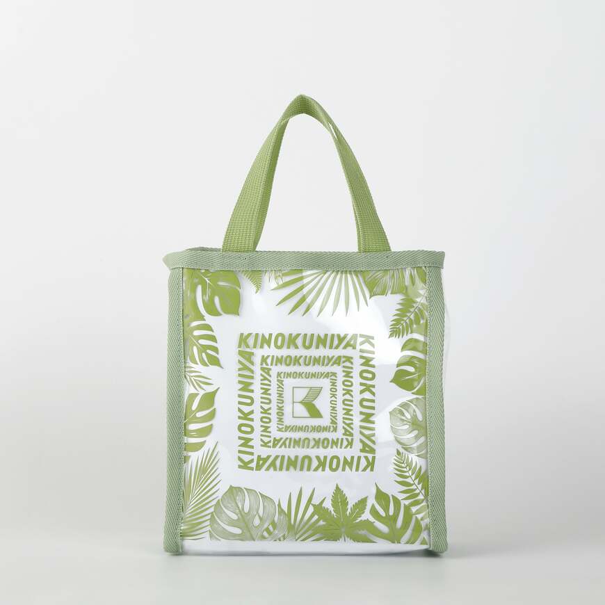 紀ノ国屋公式　モンステラ柄　ミニクリアトートの画像