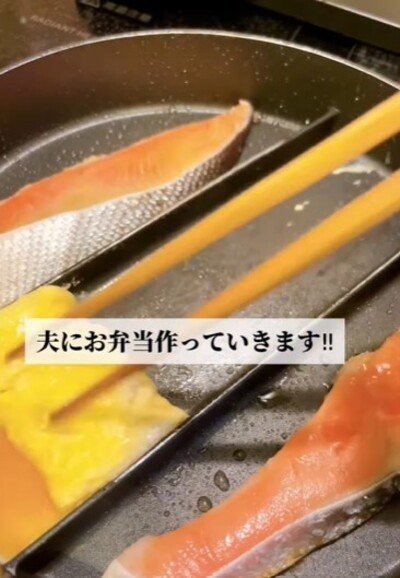 仕切りがあるフライパンを活用