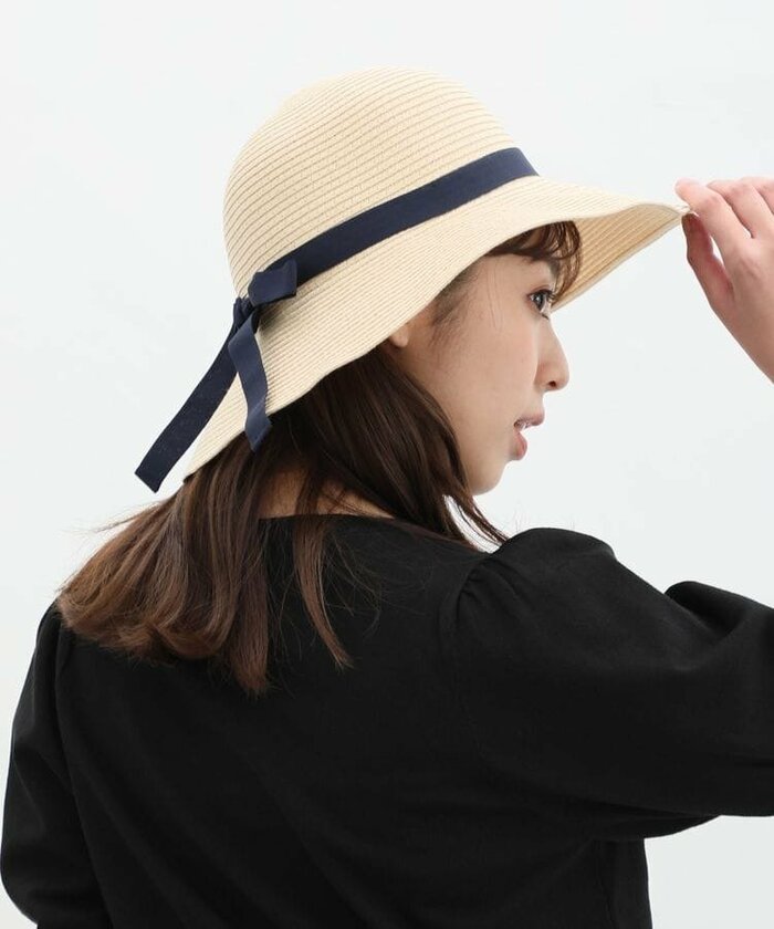 ハニーズ公式 洗えてたためるつば広帽