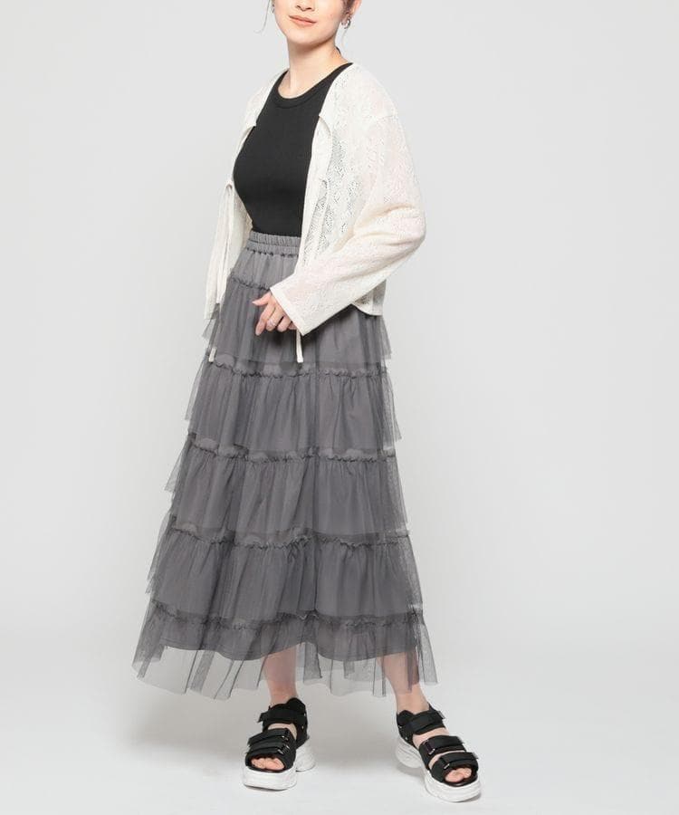 出所：ハニーズ公式通販 ティアードスカート