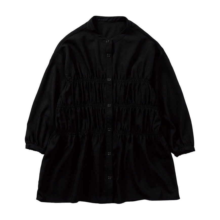 ワークマン公式　レディースリネンライクソロナ(R)シャーリングブラウス