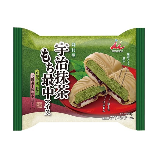 ファミリーマートの新商品：井村屋　宇治抹茶もち最中アイス