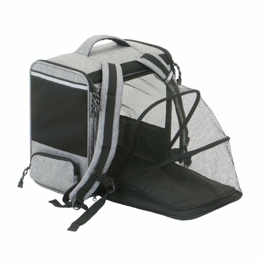 コメリ公式 Petami ケージにもなるペットリュック 4WAY グレー