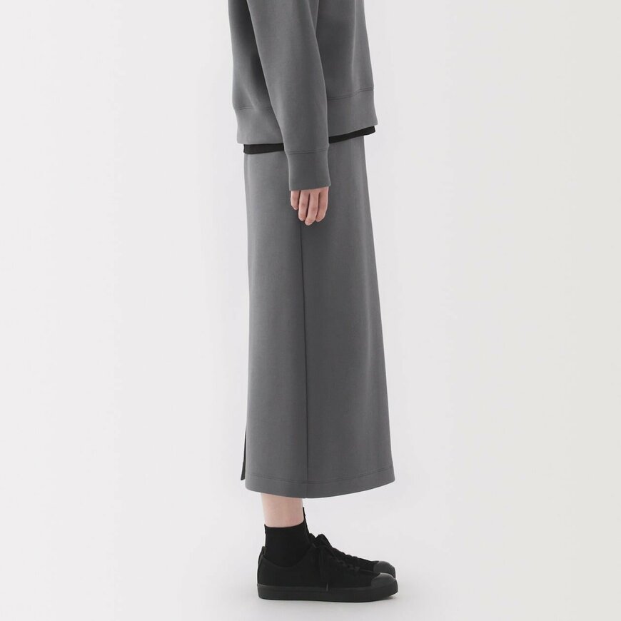 無印良品公式　婦人　二重編みスウェットスカート（横）
