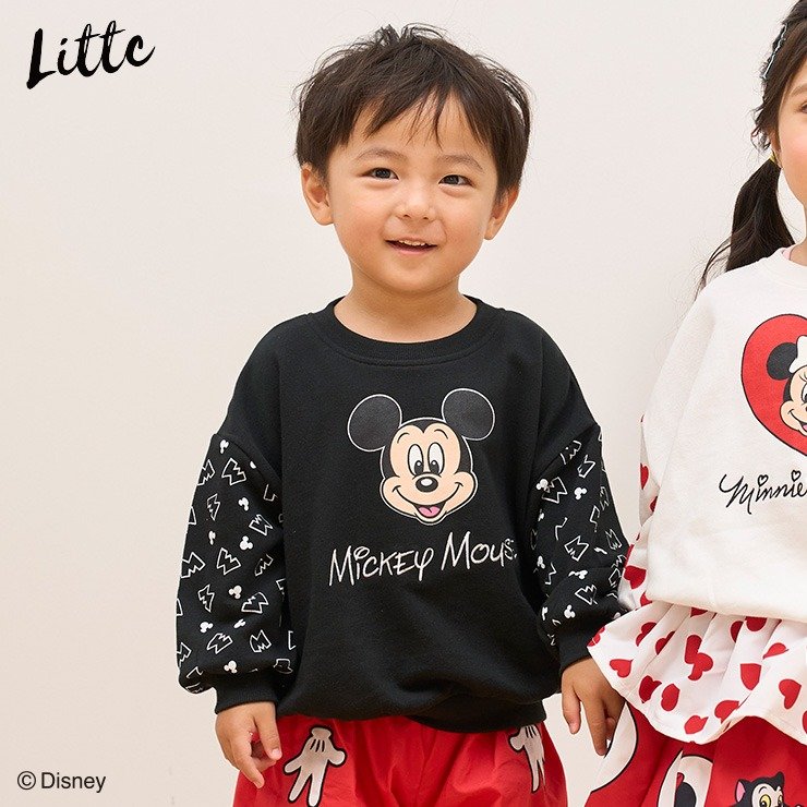 しまむら公式　キッズ トレーナー（110～130cm・LITTC）ミッキー