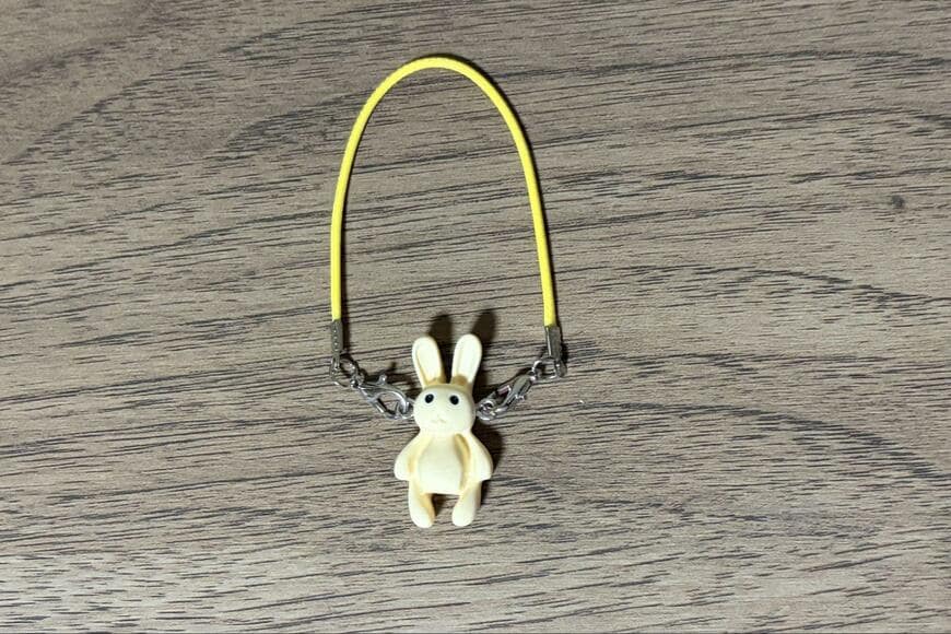 セリア、ぬい用ポシェット ぬい活 うさぎ＆ポップコーン柄商品画像