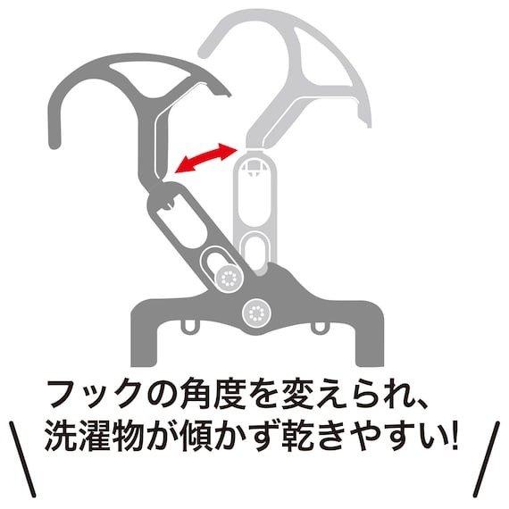 ニトリ公式 室内&外干し角ハンガー(16ピンチ ミル)
