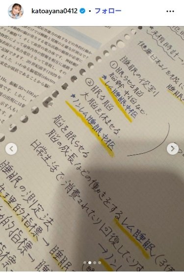 加藤綾菜のInstagram投稿