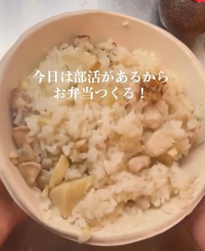 ご飯はたけのこご飯です