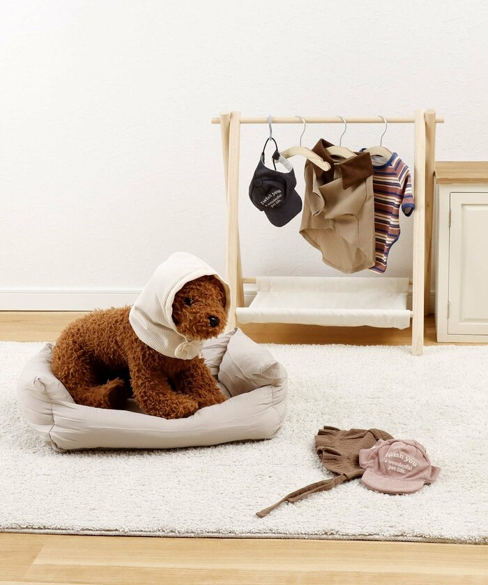 3COINS公式 ペット用木製ハンガーラック