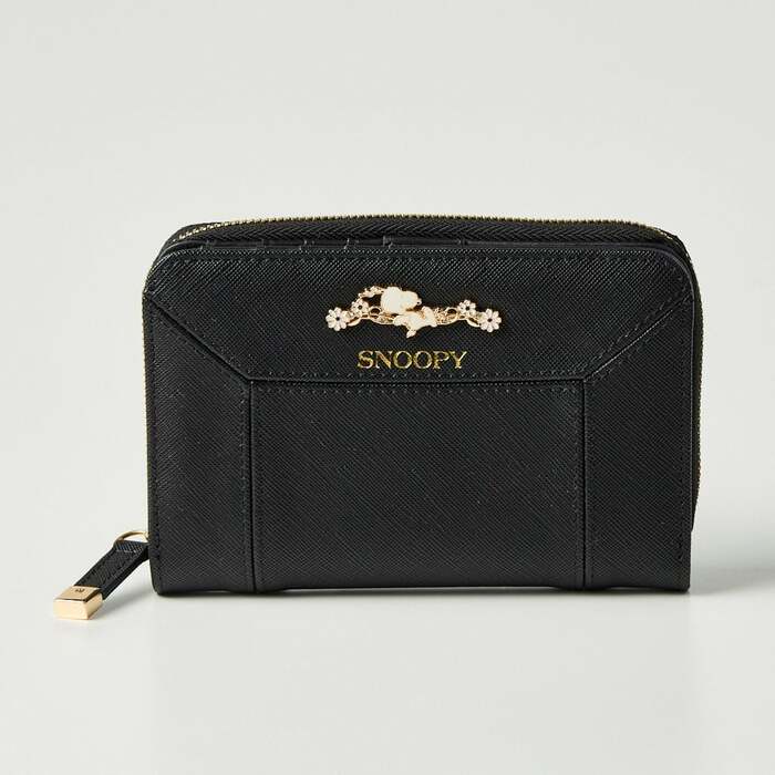 PEANUTS(スヌーピー) カクシボブローチ ラウンドファスナー 札入