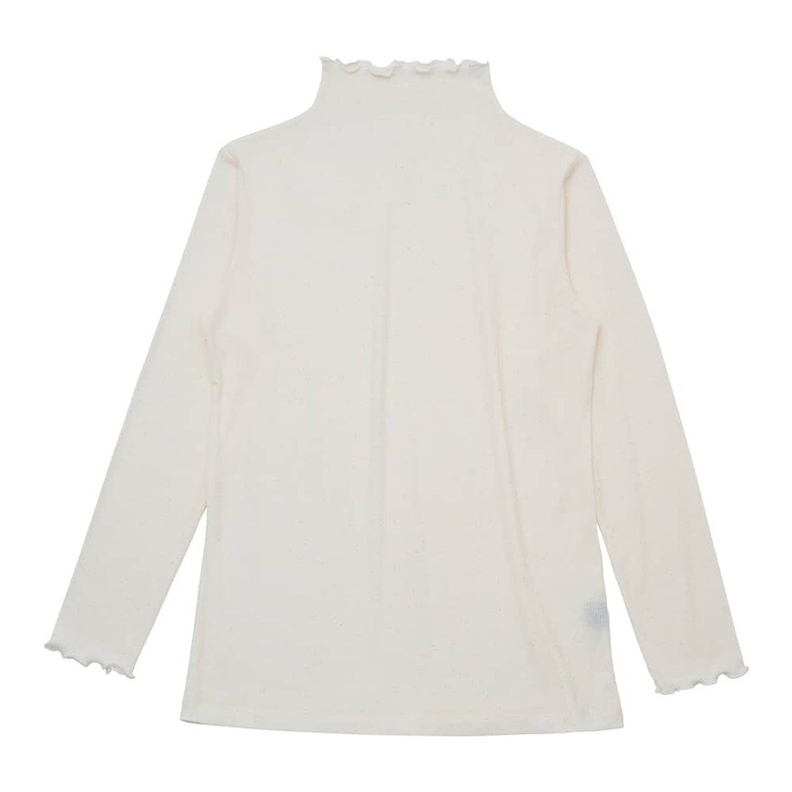  出所：ワークマン公式　レディースリブメローハイネックラメＴシャツ