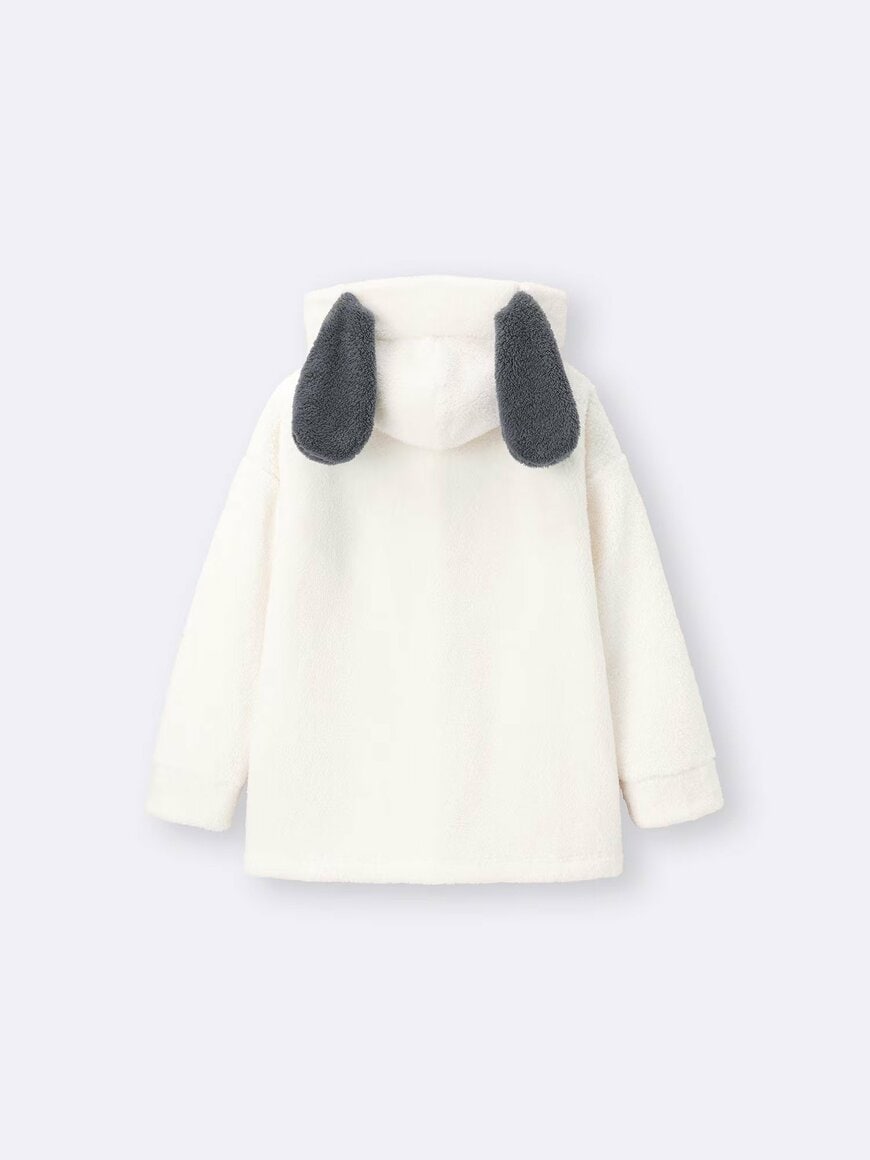 出所：GU公式　マシュマロフィールパーカ Peanuts　OFF WHITE