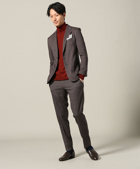 EDIFICE - FUNCTION MOBILE グレンチェック ジャケット&パンツ ¥44,280（税込）