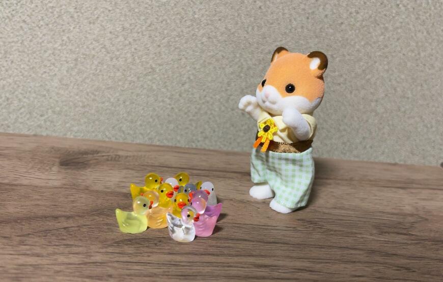 セリア、ミニチュア アヒル6P商品画像