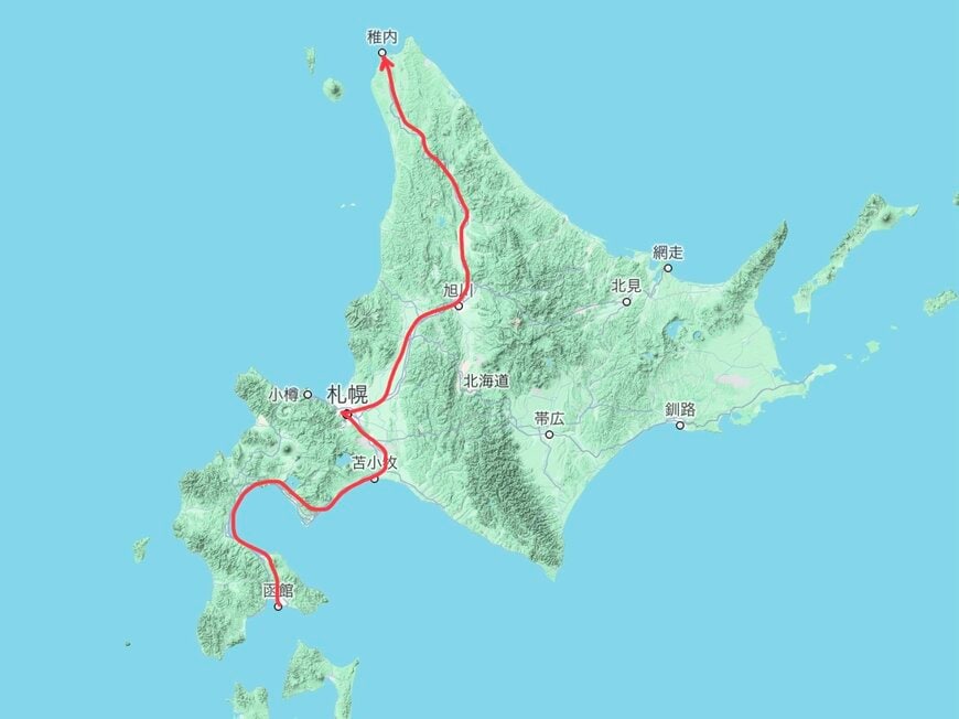 北海道の地図