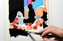 2時間40分で描いた「ぼやけた風景」　リアルすぎるアクリル画に11万いいね「裸眼で見た夜景」