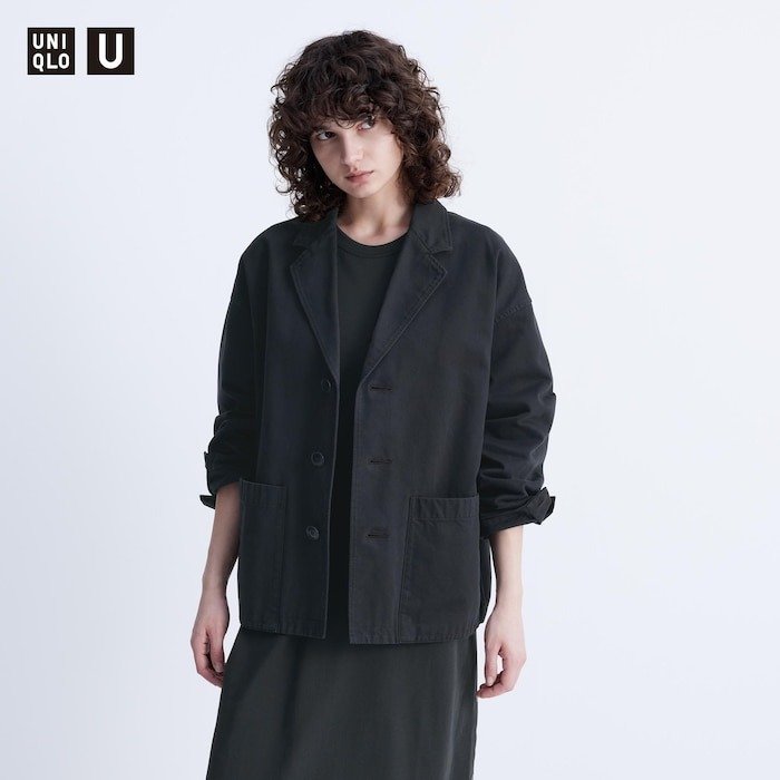 ユニクロ、ボクシーテーラードジャケット商品着用例画像