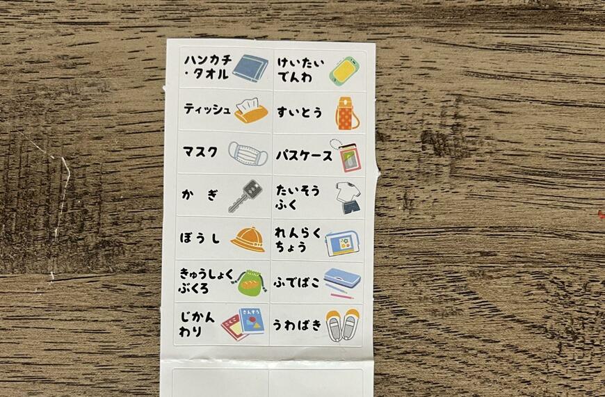 筆者撮影（セリア、忘れ物チェックキーホルダー）