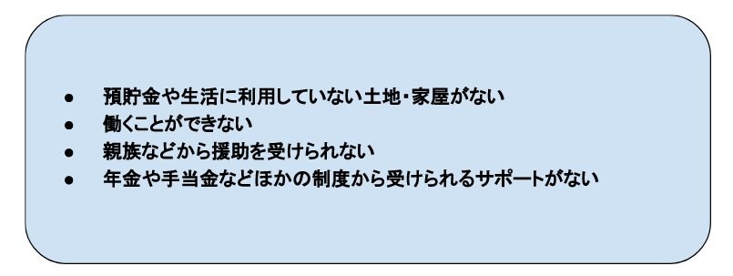 生活保護の受給条件