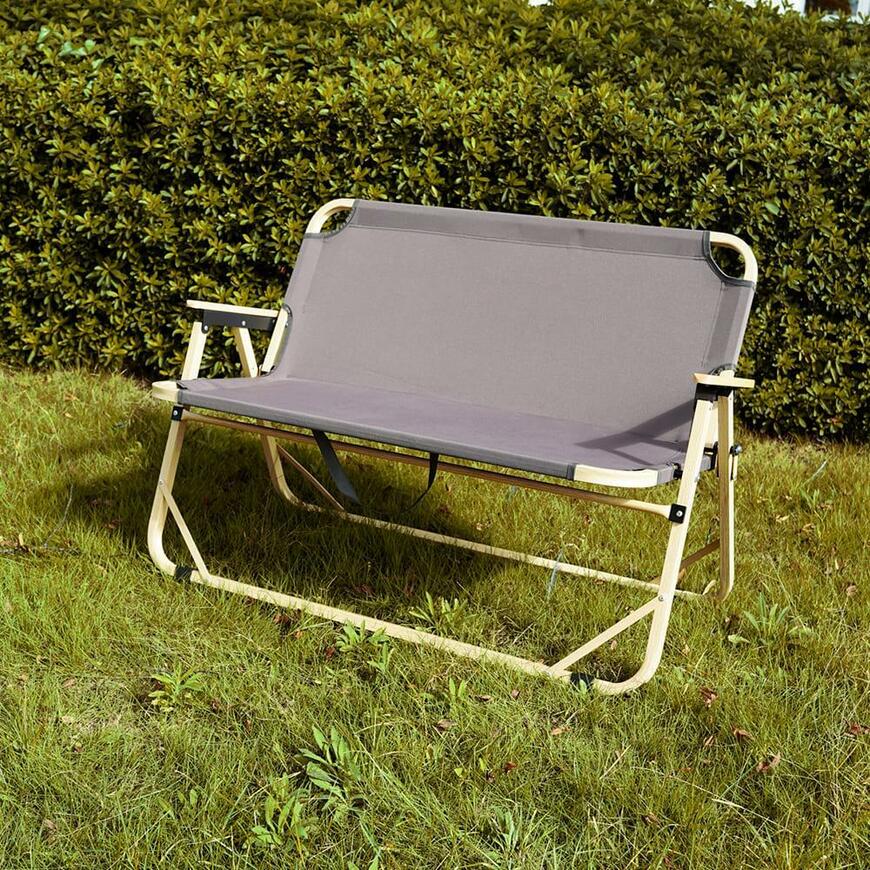 ワークマン、【WEB限定】燃え広がりにくいダブルキャンピングベンチ商品使用例の画像