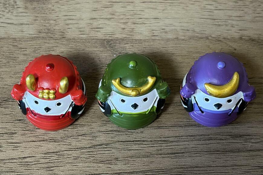 キャンドゥ、リトルフレンド 頭の上に柏餅シマエナガ・紙兜シマエナガ・鎧武者シマエナガの画像