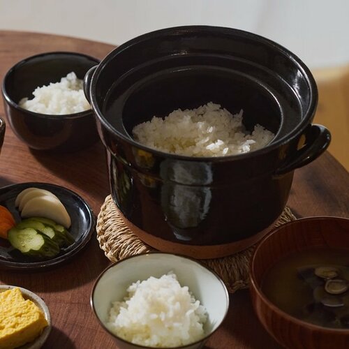 レンジで温め直せる 萬古焼 ごはん鍋