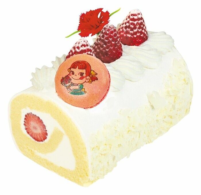 苺のロールケーキ