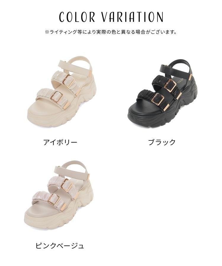 出所：ハニーズ公式オンラインショップ ギャザースポーツサンダル