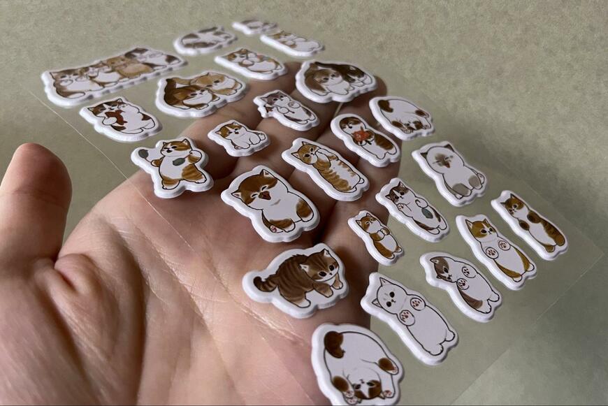 筆者撮影（セリア、mofusand ぷくっとシール3）