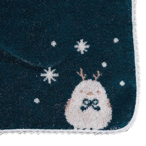 ニトリ、ハンドタオル(シマエナガトナカイ グリーン)商品画像