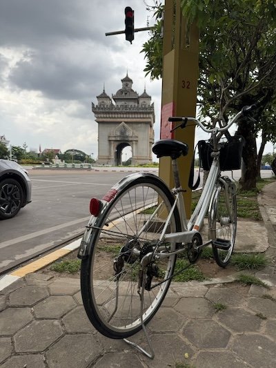 ラオスで借りた自転車