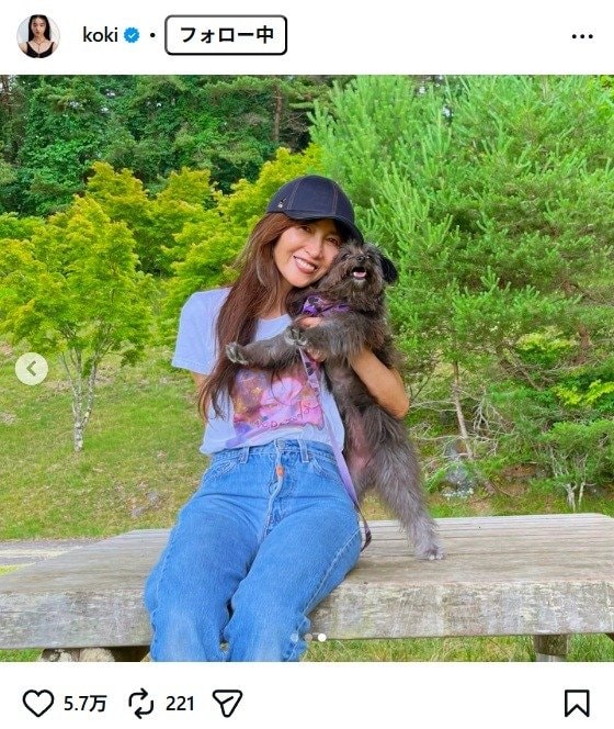 出所：KōkiのInstagram（＠koki）　参照日：2026年4月14日