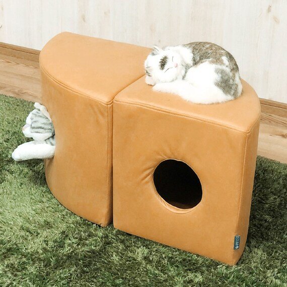 出所：ニトリ公式通販ニトリネット　引っかきキズに強いネコちゃんの秘密基地ハイタイプスツール2個入り