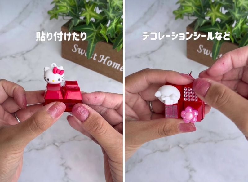 パーツやシールを貼り付ける