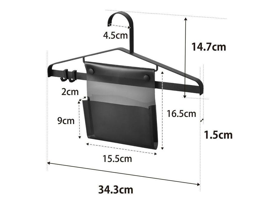山崎実業、お片付けハンガータワー画像