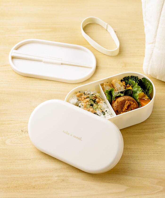 お箸と止めゴムがセットになったランチボックス。